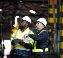 Portrait of maintenance engineer or apprentice in workshop of railway engineering facility